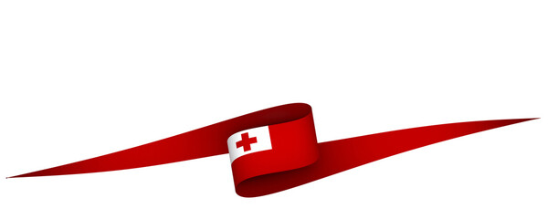 Tonga flag element design national independence day banner ribbon png
