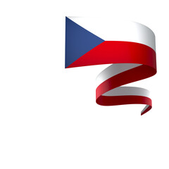 Czech Republic flag element design national independence day banner ribbon png
