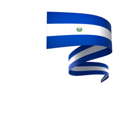 El Salvador flag element design national independence day banner ribbon png
