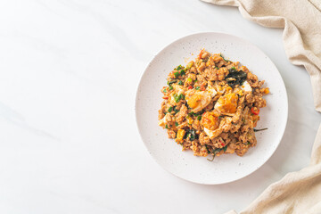 Stir Fried Minced Pork with Salted Egg