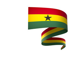 Ghana flag element design national independence day banner ribbon png
