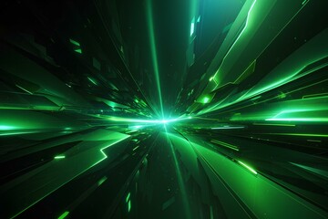 Green Light Effect Abstract Technology Background,  created by ai generated