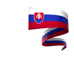Naklejka premium Slovakia flag element design national independence day banner ribbon png 