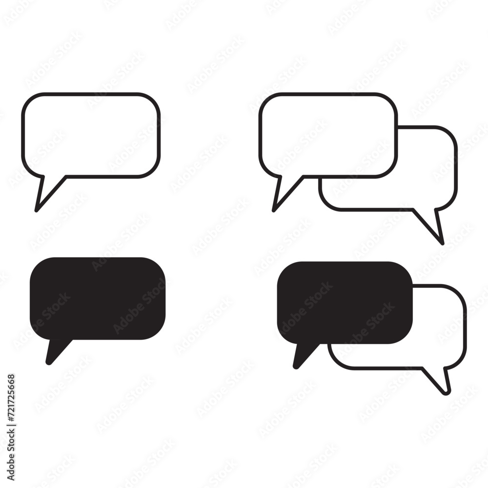 Poster chat vector icon. talk bubble speech icon. blank empty bubbles vector design elements.