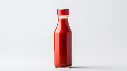 Tomato sauce in glass bottle
