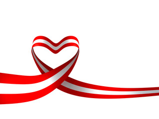 Austria flag element design national independence day banner ribbon png
