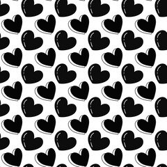 seamless pattern with hearts background
