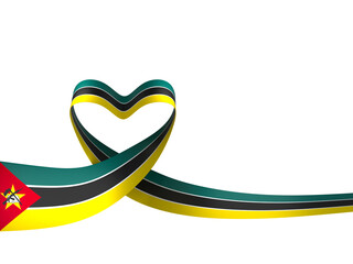 Mozambique flag element design national independence day banner ribbon png
