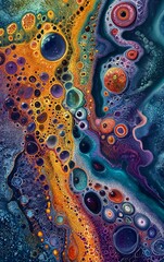 swirl liquid bubbles abstract upper body princess wood unstirred paint multiverse car geological strata - obrazy, fototapety, plakaty