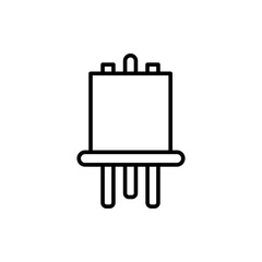 Canvas board outline icons, minimalist vector illustration ,simple transparent graphic element .Isolated on white background