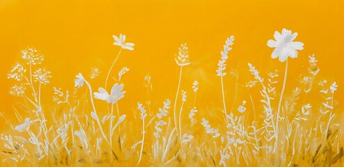 field flowers yellow background cool white color temperature xray orange grass spray paint beautifully bright dendrites large diffused light