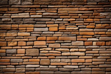 Obraz premium old brick wall, old stone masonry, stone wall in brick shape, background with stone