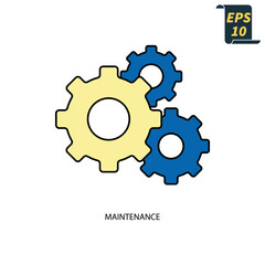 maintenance icons  symbol vector elements for infographic web