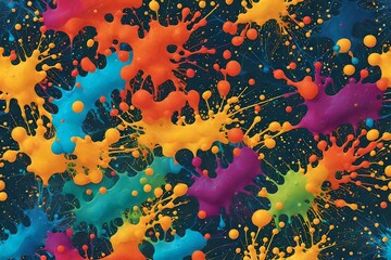 colorful background, multicolor splash on black, clingy color on black background