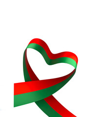 Madagascar flag element design national independence day banner ribbon png  © MohamadAziz