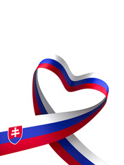 Slovakia flag element design national independence day banner ribbon png
