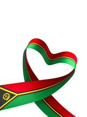 Vanuatu flag element design national independence day banner ribbon png
