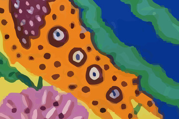 Watercolors and various flowers, marine creatures, and animals are beautiful