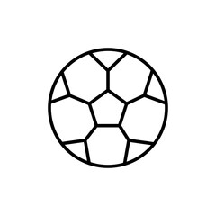 Fototapeta premium Soccer ball outline icons, minimalist vector illustration ,simple transparent graphic element .Isolated on white background