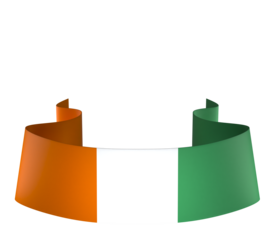 Ivory Coast flag element design national independence day banner ribbon png
