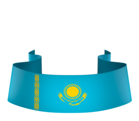 Kazakhstan flag element design national independence day banner ribbon png
