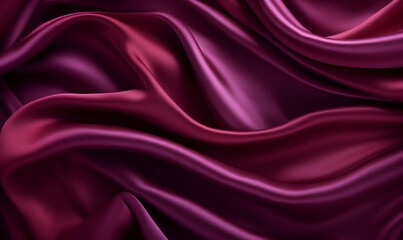 Closeup of rippled red satin luxury cloth or liquid wave or wavy folds of grunge silk texture satin velvet material or luxurious as background texture .