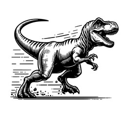 trex hand drawn vector illustration graphic asset