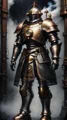 medieval knight with sword