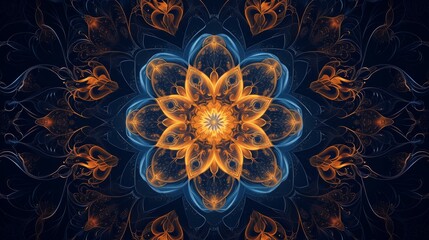 colorful abstract energy explosion symmetric fractal background wallpaper