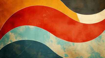 abstract colorful background with vintage retro pop art stripe lines and waves. wallpaper background