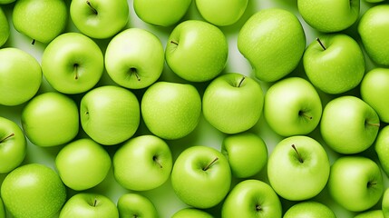 Background of green apples.