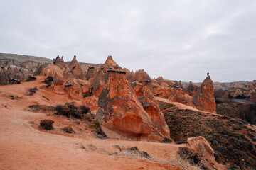 Eroded Sandstone Formations in a Desert Landscape