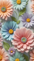 Fototapeta premium Pastel color flowers