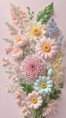 Obraz na płótnie Canvas Pastel color flowers