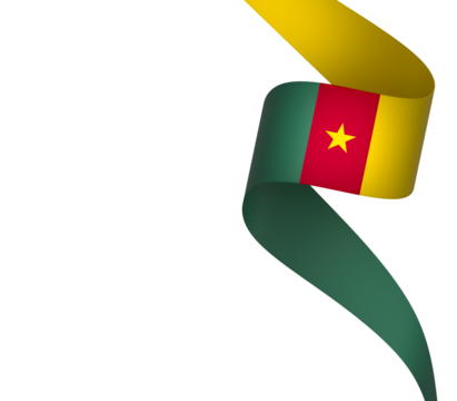 Cameroon flag element design national independence day banner ribbon png
