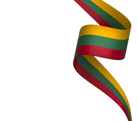 Lithuania flag element design national independence day banner ribbon png
