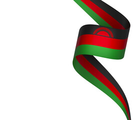 Malawi flag element design national independence day banner ribbon png
