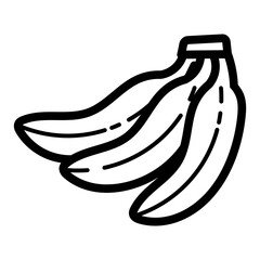 Banana line art icon