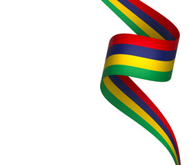 Mauritius flag element design national independence day banner ribbon png
