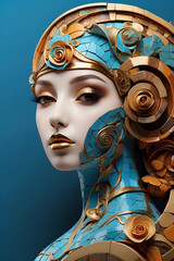 Porcelain girl illustration