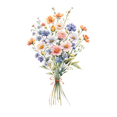 illustration-of-a-single-centrally-placed-bouquet-of-various-flowers-brimming-with-vibrant