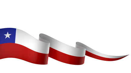 Chile flag element design national independence day banner ribbon png