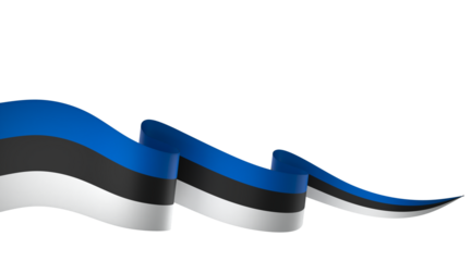 Estonia flag element design national independence day banner ribbon png
