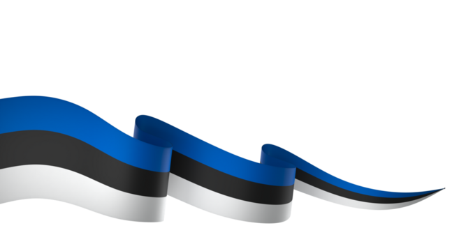 Estonia flag element design national independence day banner ribbon png
