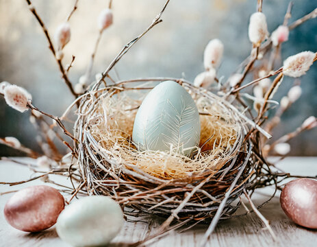 easter egg in soft colors