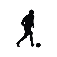 Fototapeta na wymiar football soccer player silhouette vector