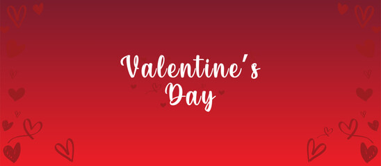 2024 Valentine's Day celebration banner illustration design