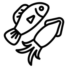 Seafood Icon Element For Design