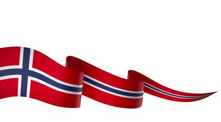 Norway flag element design national independence day banner ribbon png
