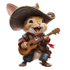Watercolor Cowboy Bunny Clipart, Western Rabbit PNG, Bunny Cowboy illustration for digital download, High Quality.
